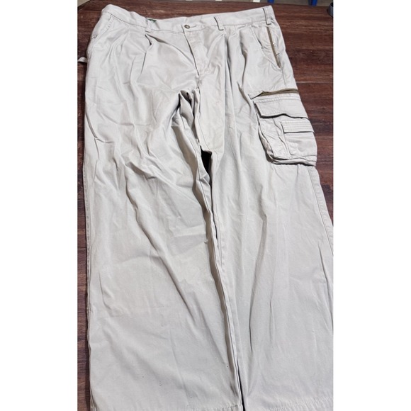 Vintage Y2K Orvis Cargo Hunting Safari Pants Men's Sz 40 Khaki Cotton Zip Pocket - Picture 9 of 12